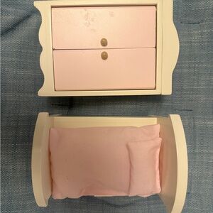 Pottery Barn Kids Pink and Cream Doll Furniture Set